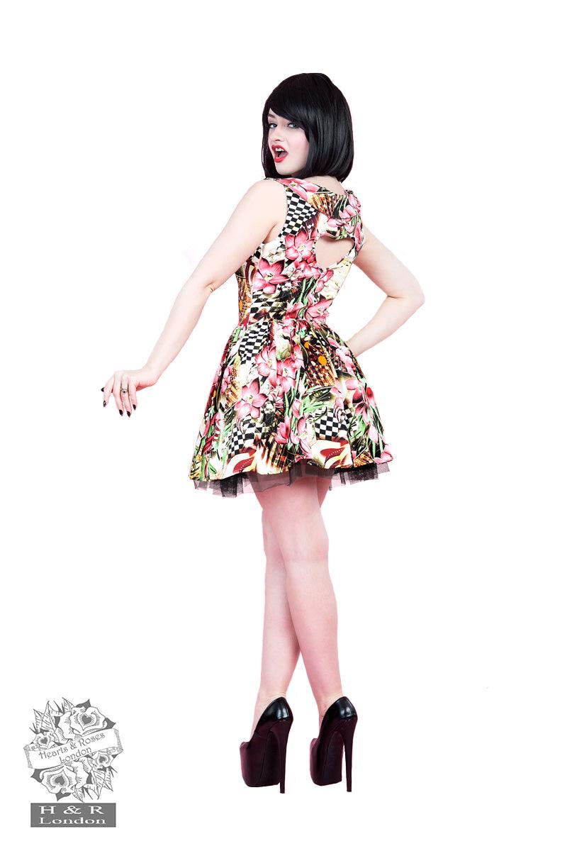 Pink Lily Checkerboard Mini Dress - A Walk Thru Time Vintage