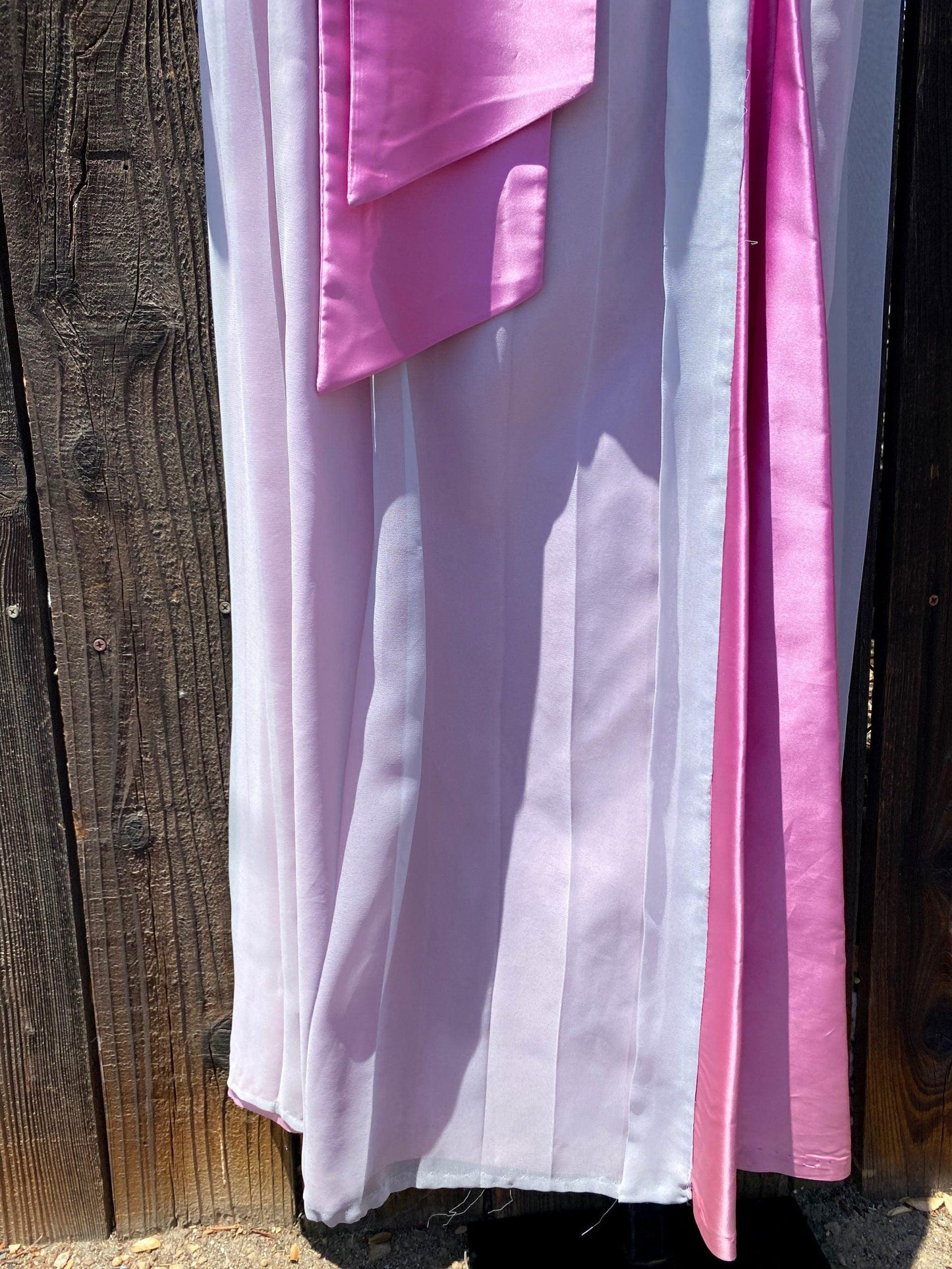 Edwardian Style Morning Day Dress With Pink Satin Details - A Walk Thru Time Vintage