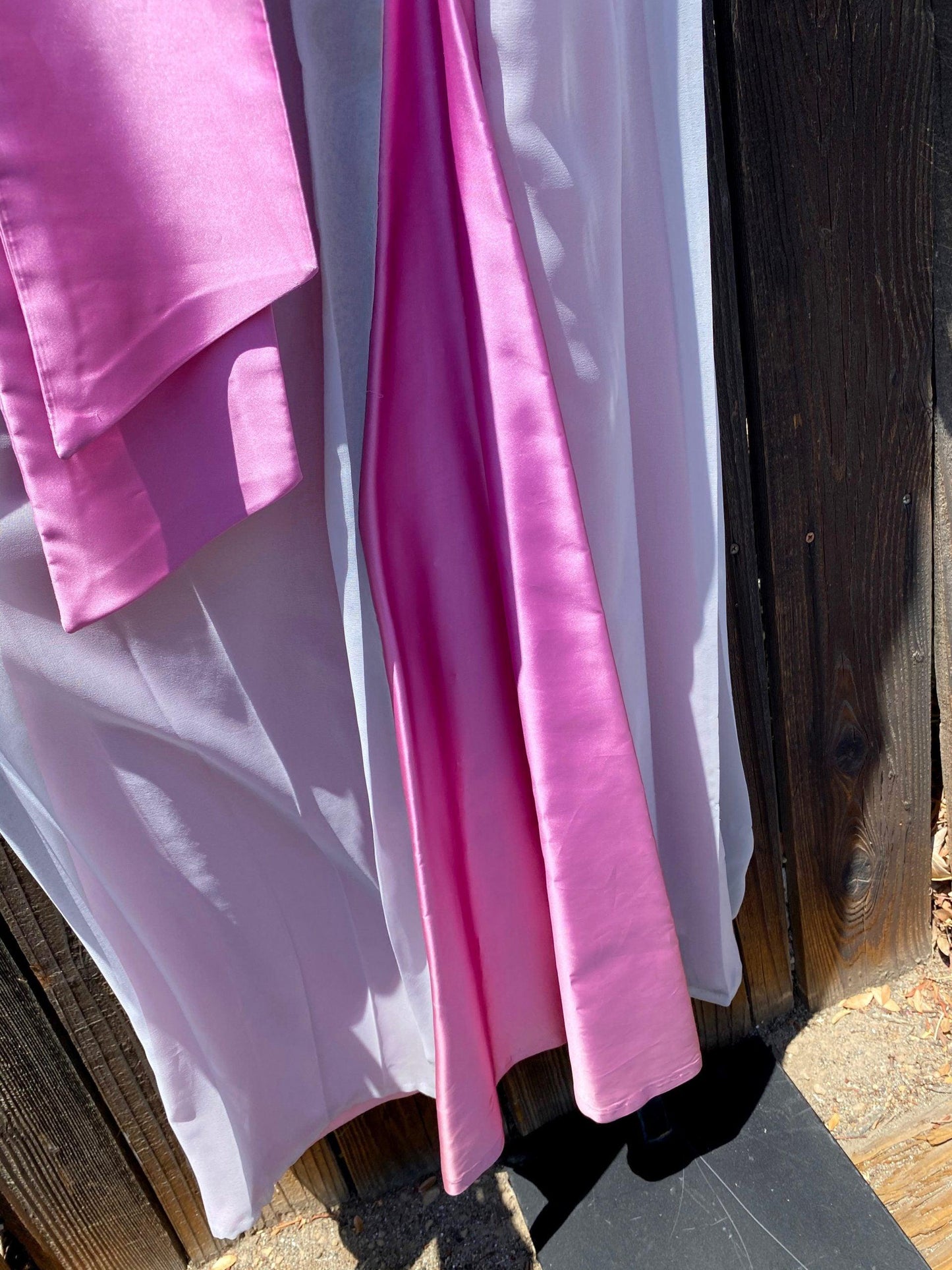 Edwardian Style Morning Day Dress With Pink Satin Details - A Walk Thru Time Vintage