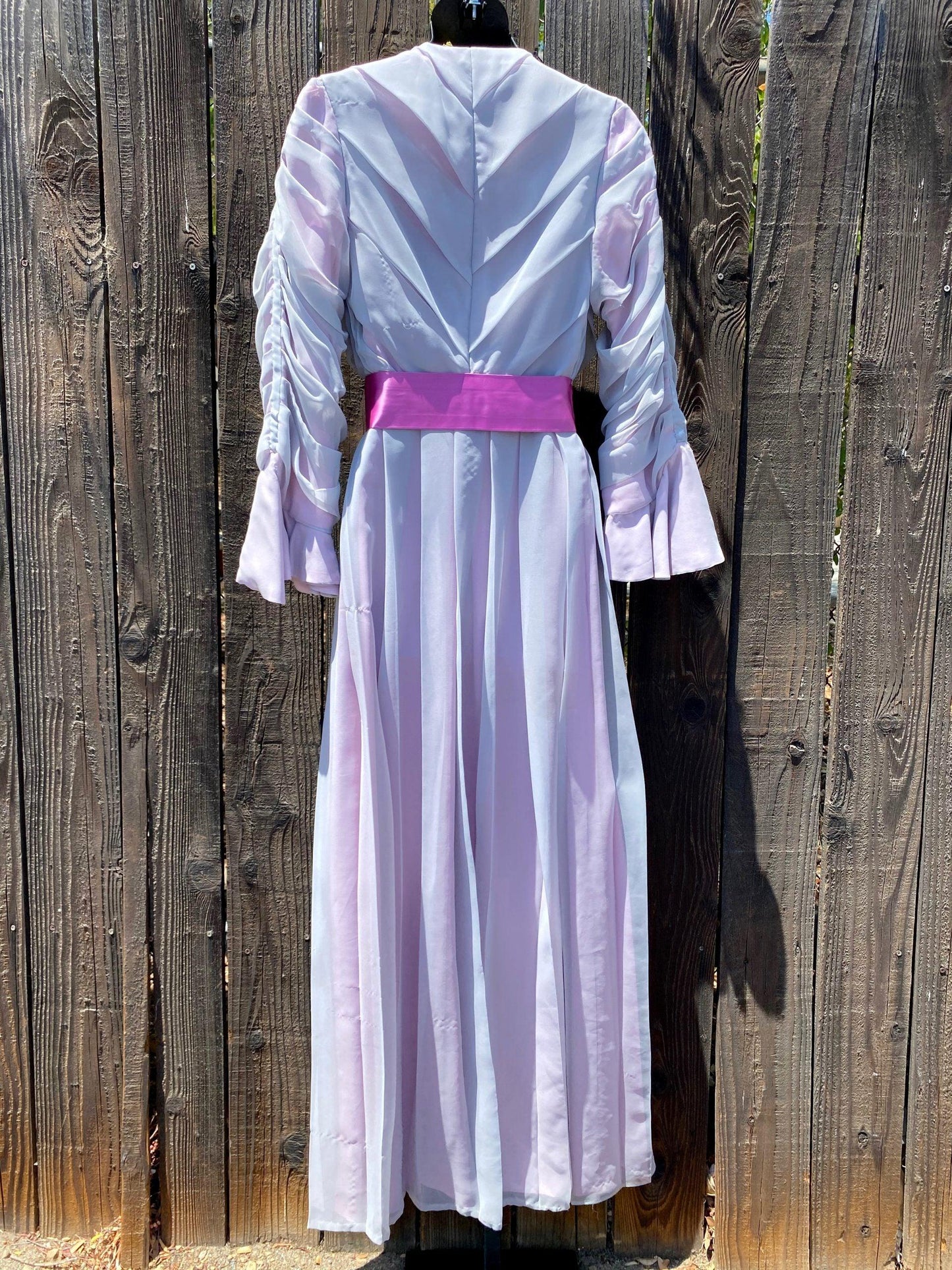 Edwardian Style Morning Day Dress With Pink Satin Details - A Walk Thru Time Vintage