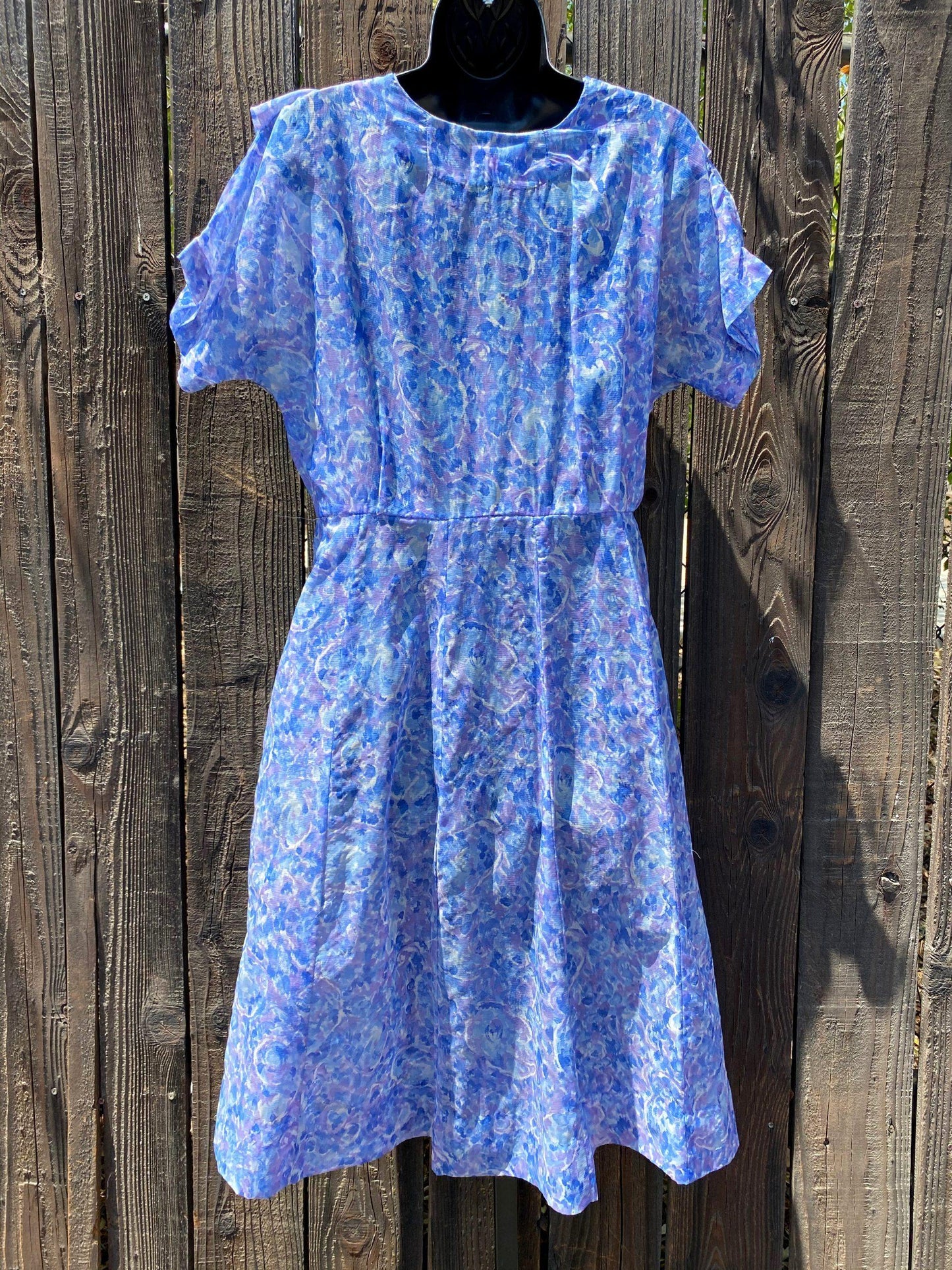 1940's - 50's Lavender Smock Top Dress - A Walk Thru Time Vintage