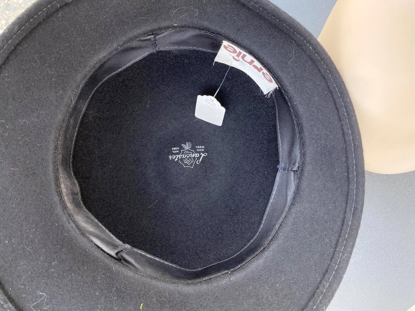 1960's Black Wool Striped Band Sun Hat - A Walk Thru Time Vintage