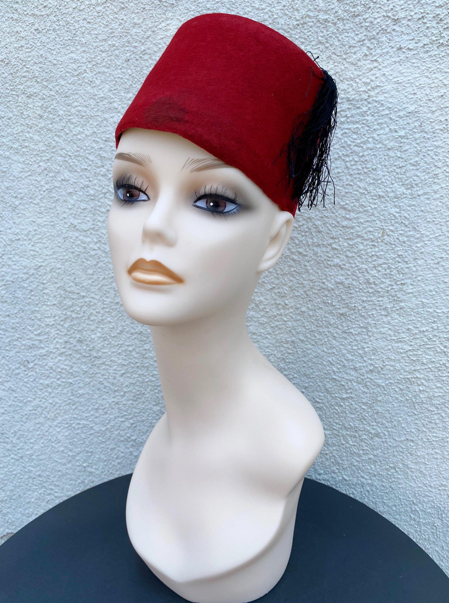 1950's Moroccan Red Fez Hat - A Walk Thru Time Vintage