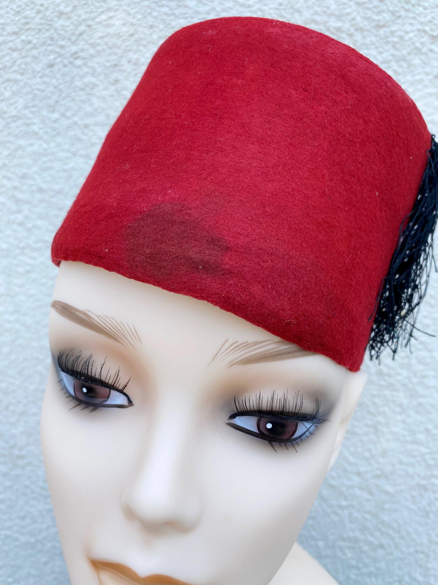 1950's Moroccan Red Fez Hat - A Walk Thru Time Vintage