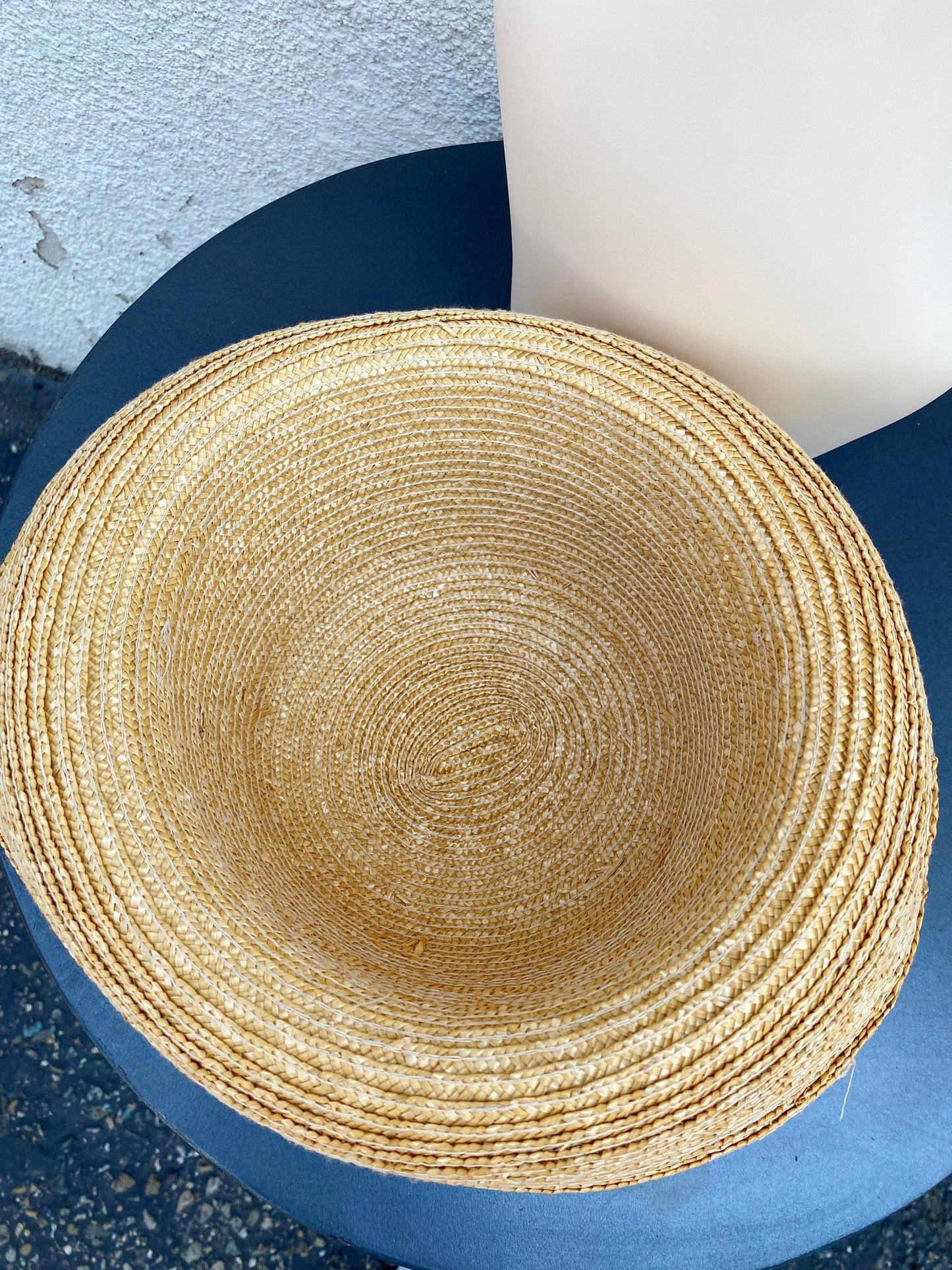 Vintage Yellow Straw Hat - A Walk Thru Time Vintage