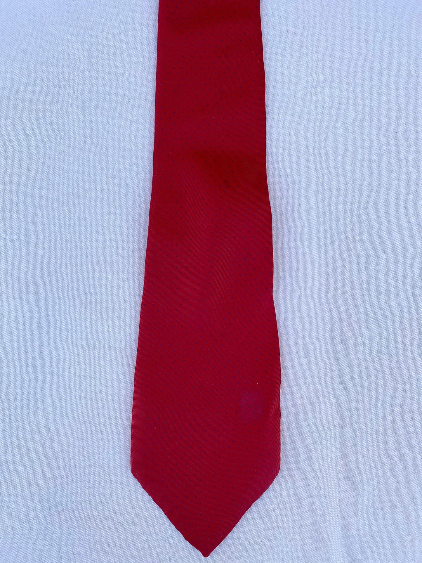 Red & Blue Polka Dot Tie - A Walk Thru Time Vintage