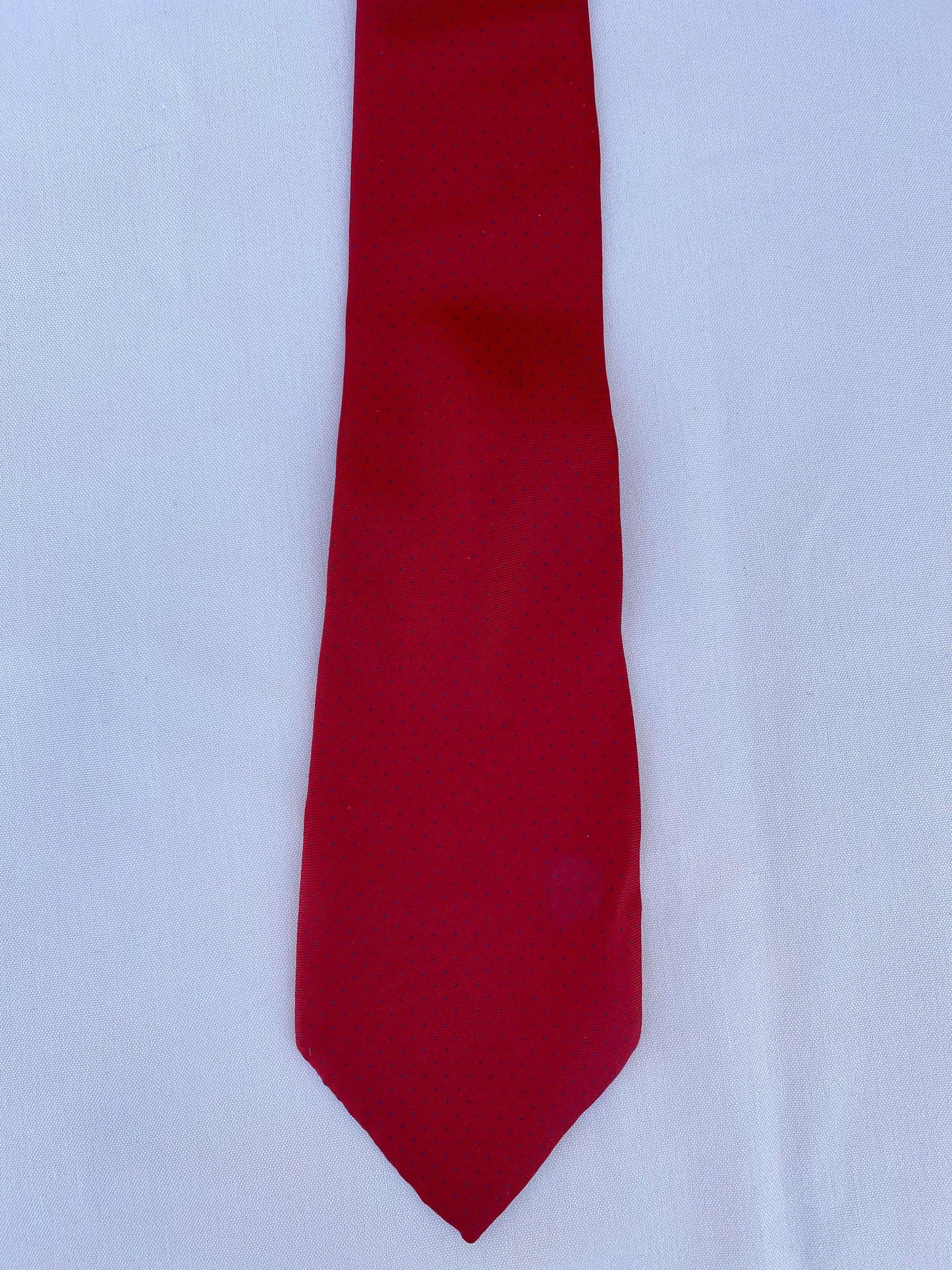 Red & Blue Polka Dot Tie - A Walk Thru Time Vintage