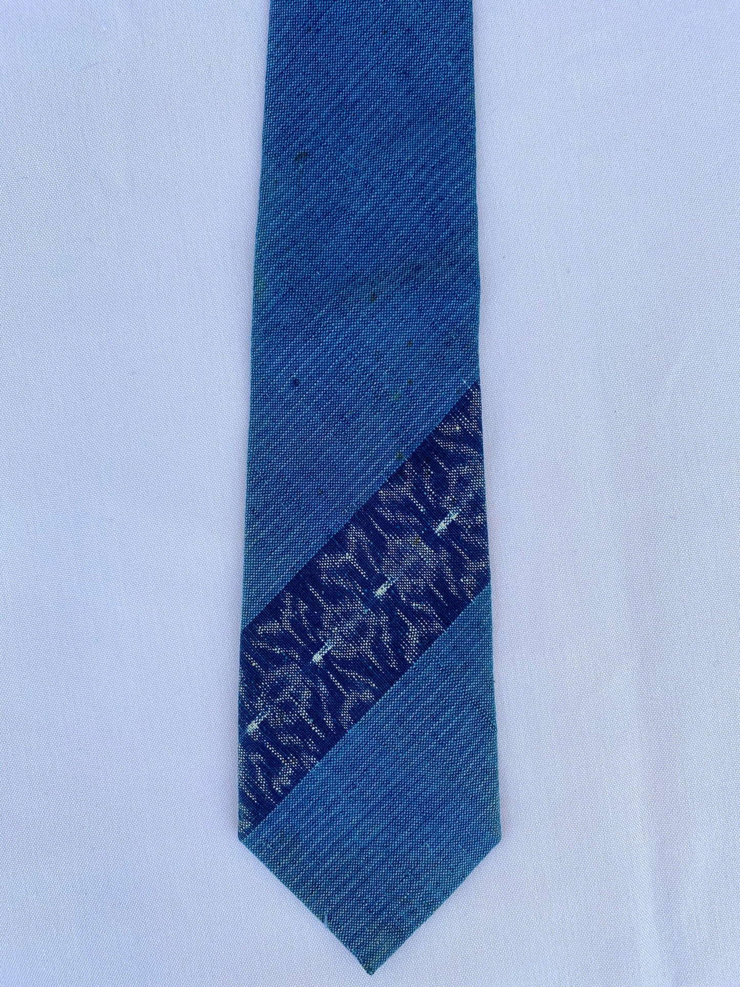 Blue Fabric Tie - A Walk Thru Time Vintage