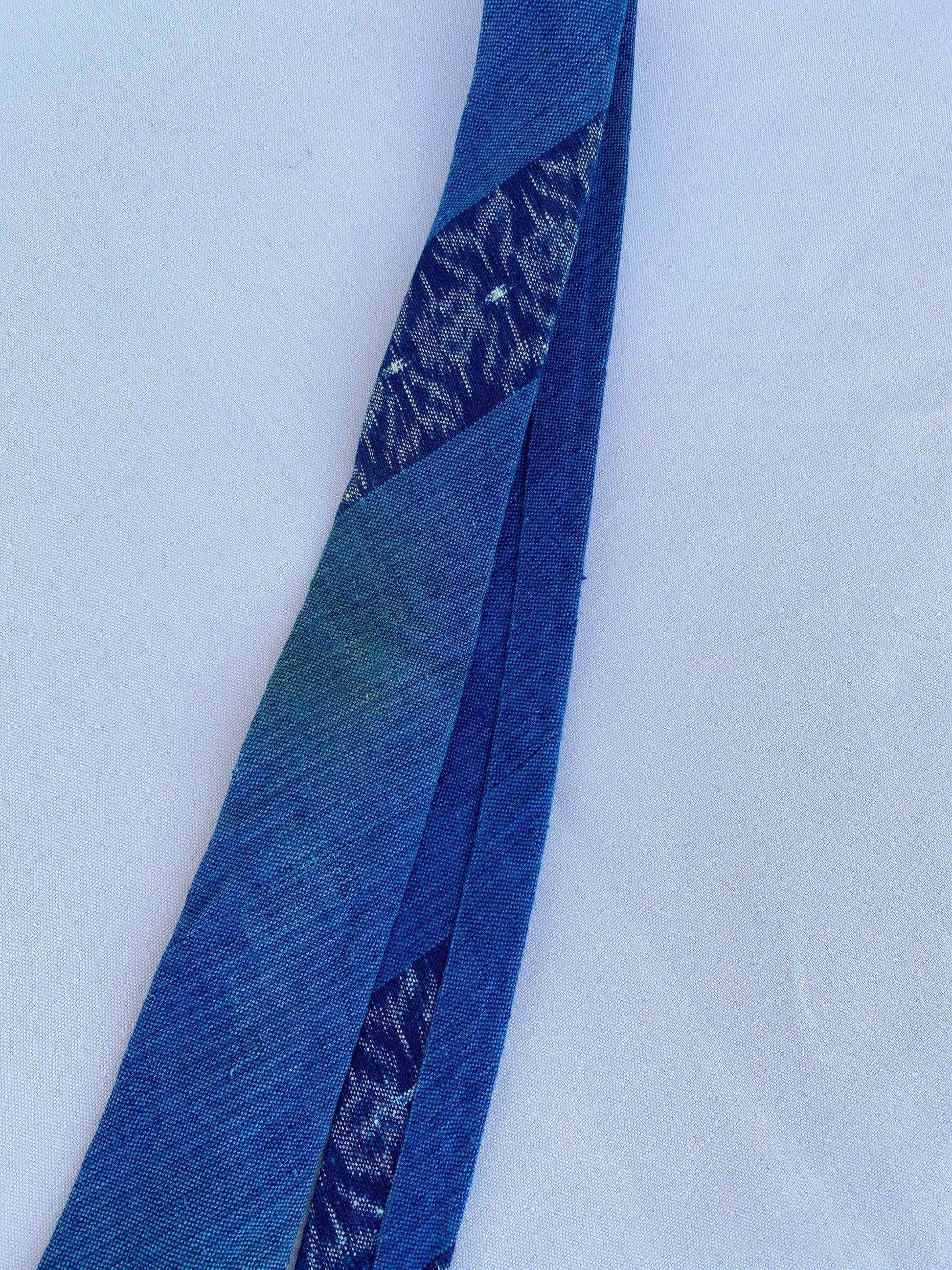 Blue Fabric Tie - A Walk Thru Time Vintage