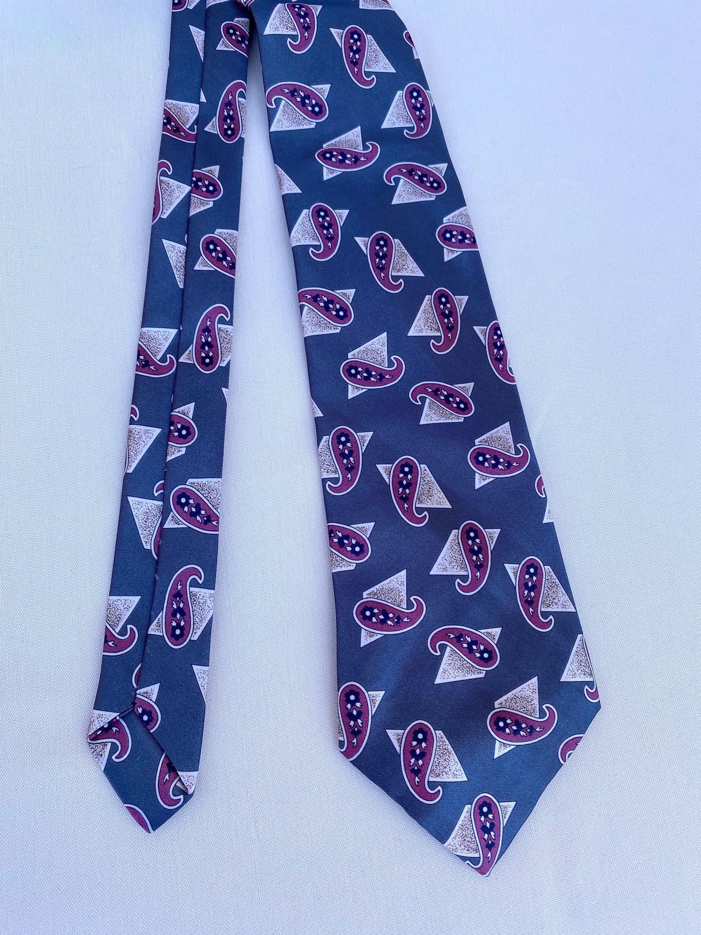 Blue & Purple Paisley Tie - A Walk Thru Time Vintage