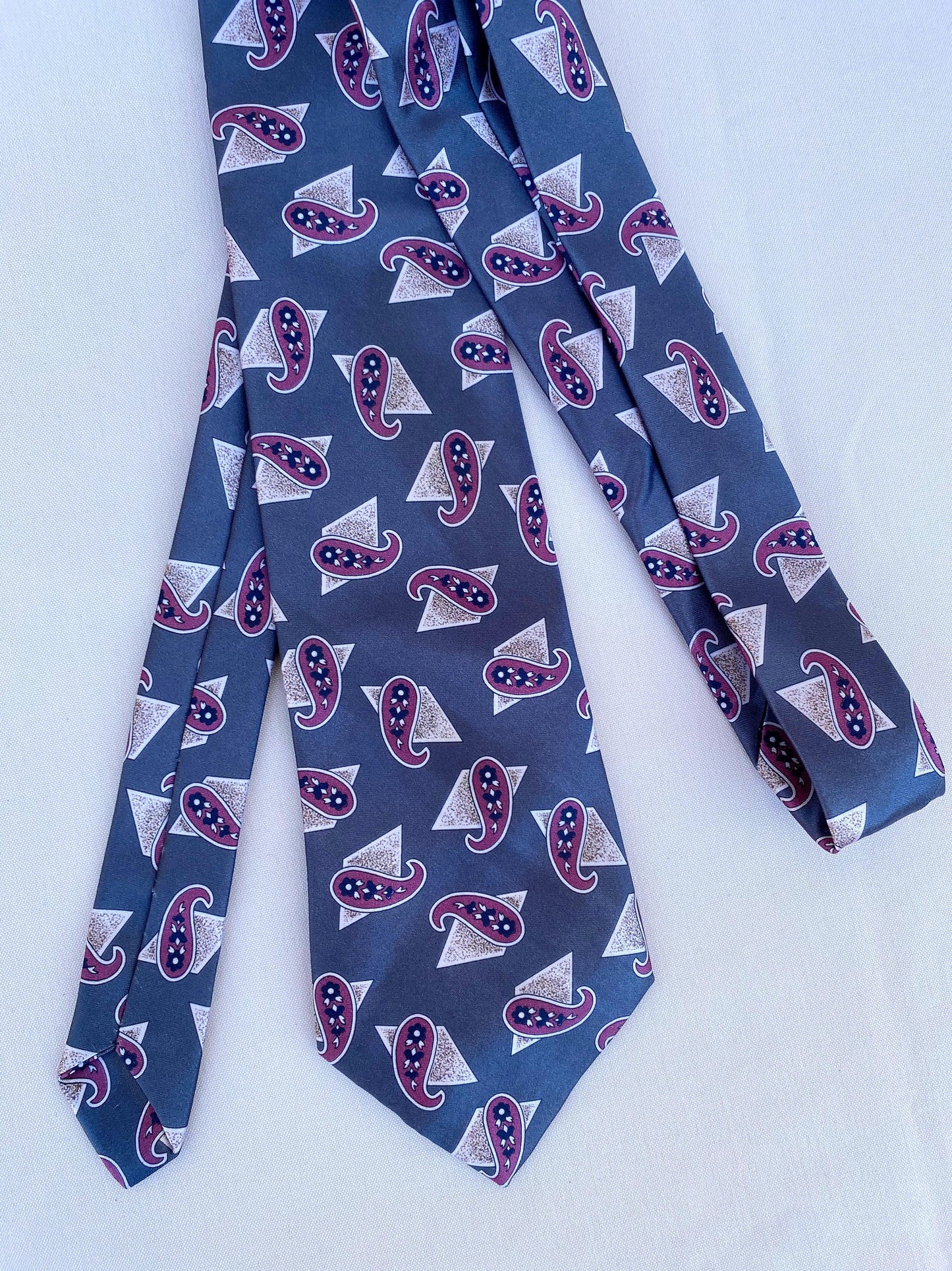 Blue & Purple Paisley Tie - A Walk Thru Time Vintage