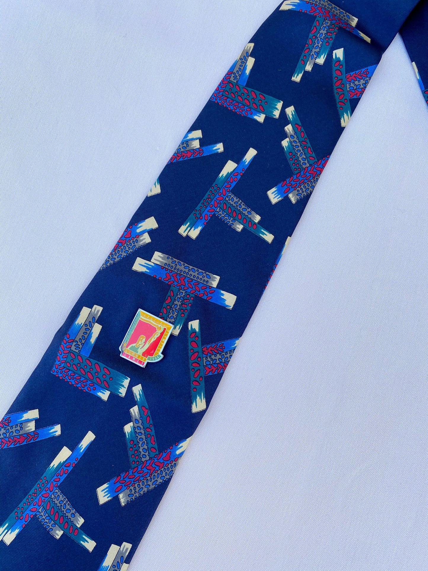 Funky Blue Tie - A Walk Thru Time Vintage