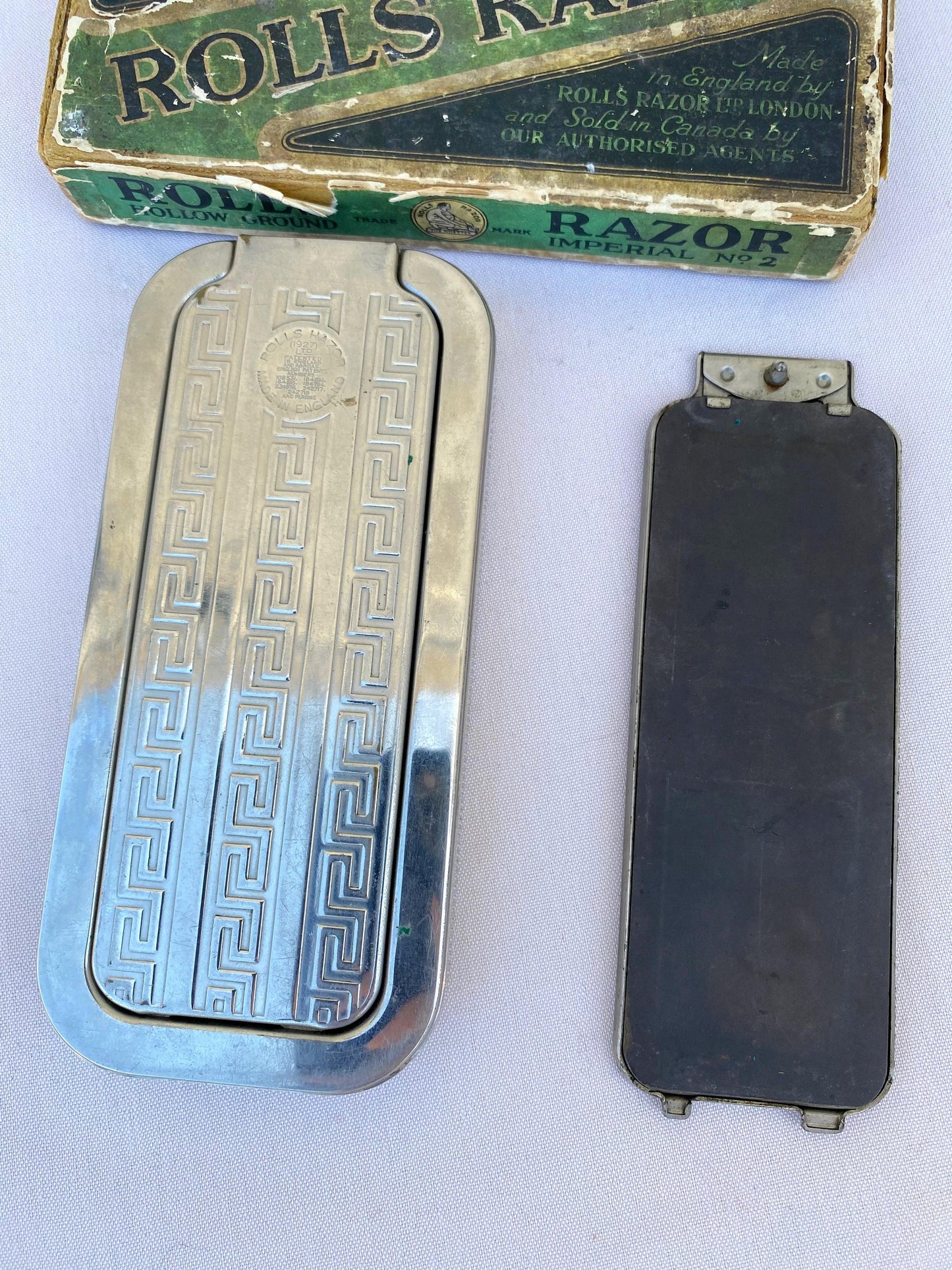 1920's Vintage Silver Rolls Razor English Shaving Kit - A Walk Thru Time Vintage