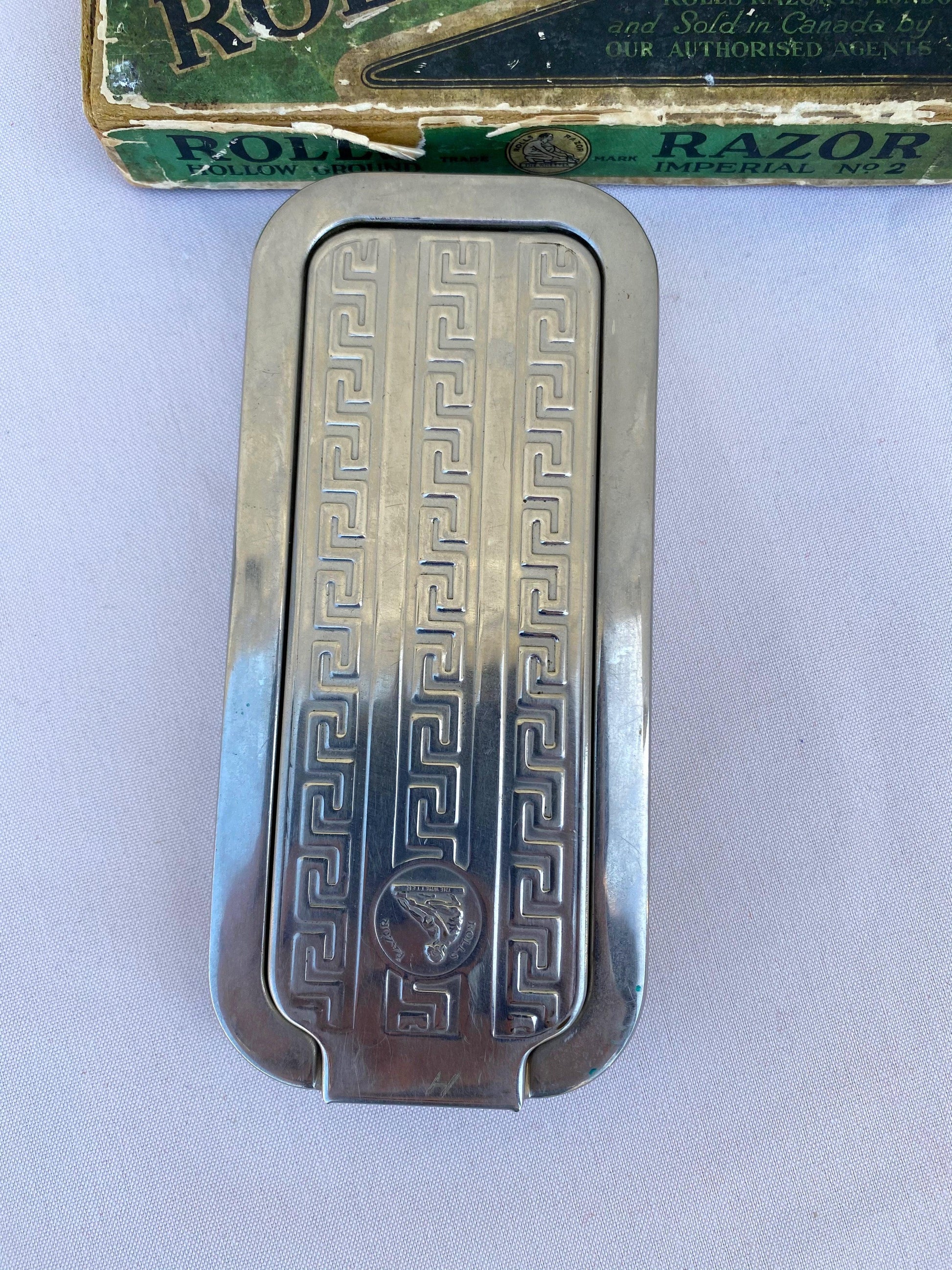 1920's Vintage Silver Rolls Razor English Shaving Kit - A Walk Thru Time Vintage