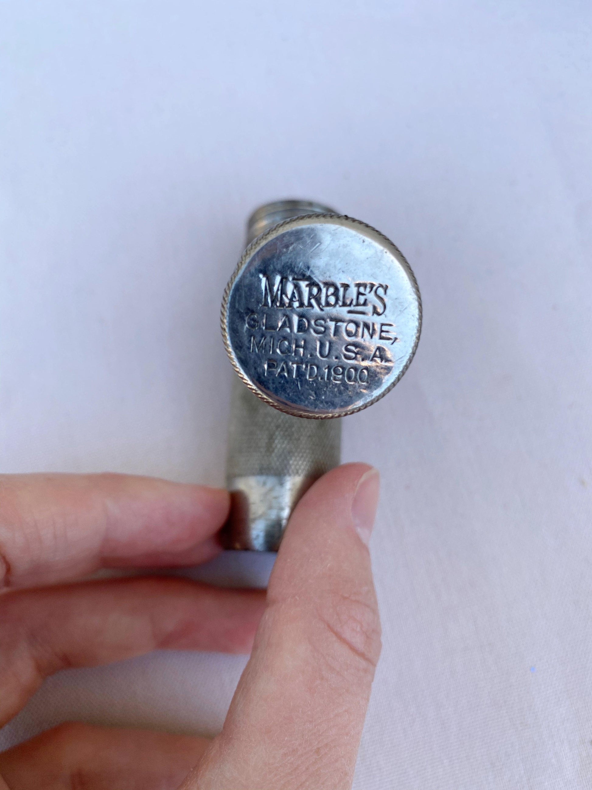1900s Antique Match Case, "Marble's" by Gladstone, Michigan - A Walk Thru Time Vintage