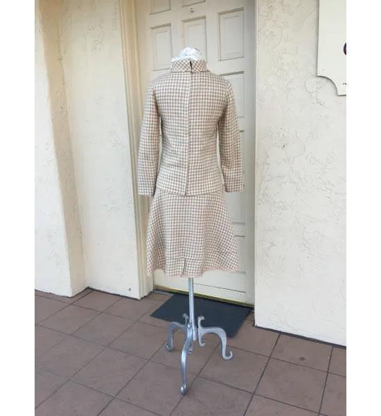 1960 Drop Waist Go Go Mod 2 piece Dress back