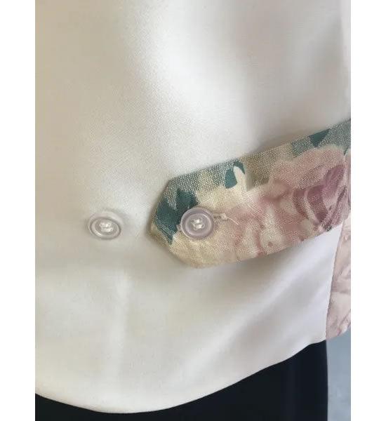 Strausser Double Breasted Pastel Brocade Victorian Western Vest -Size 46 - A Walk Thru Time Vintage