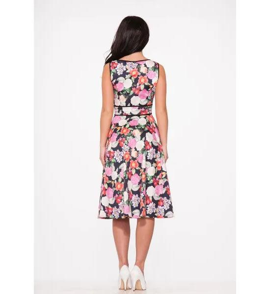 Floral Audrey Swing Dress - A Walk Thru Time Vintage