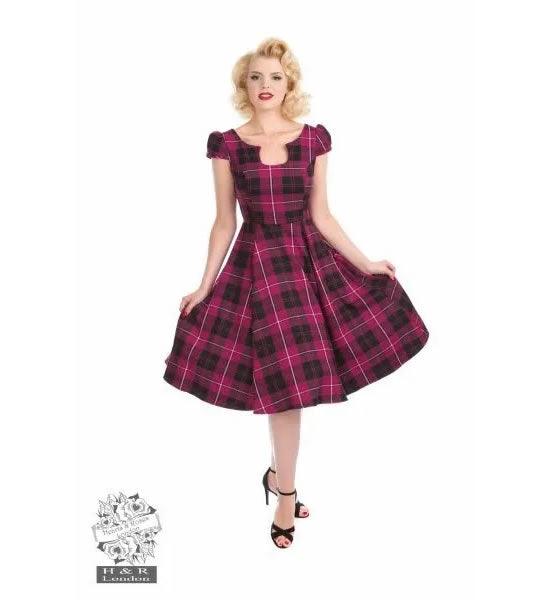 Purple Mad For Plaid Swing Dress - A Walk Thru Time Vintage