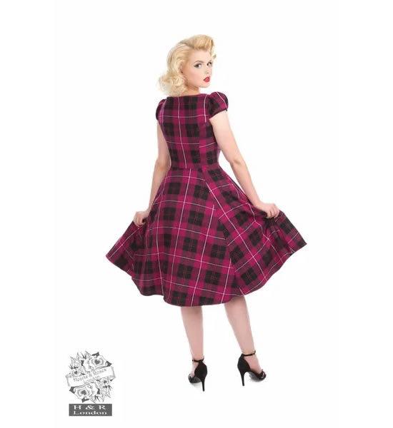 Purple Mad For Plaid Swing Dress - A Walk Thru Time Vintage