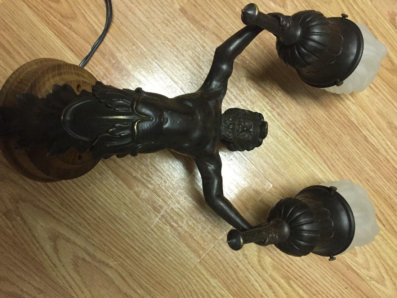 1880's French Bronze Neptune Wall Sconces - Set of 5 -Electric - A Walk Thru Time Vintage