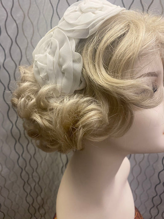1950s women white juliet skull hat