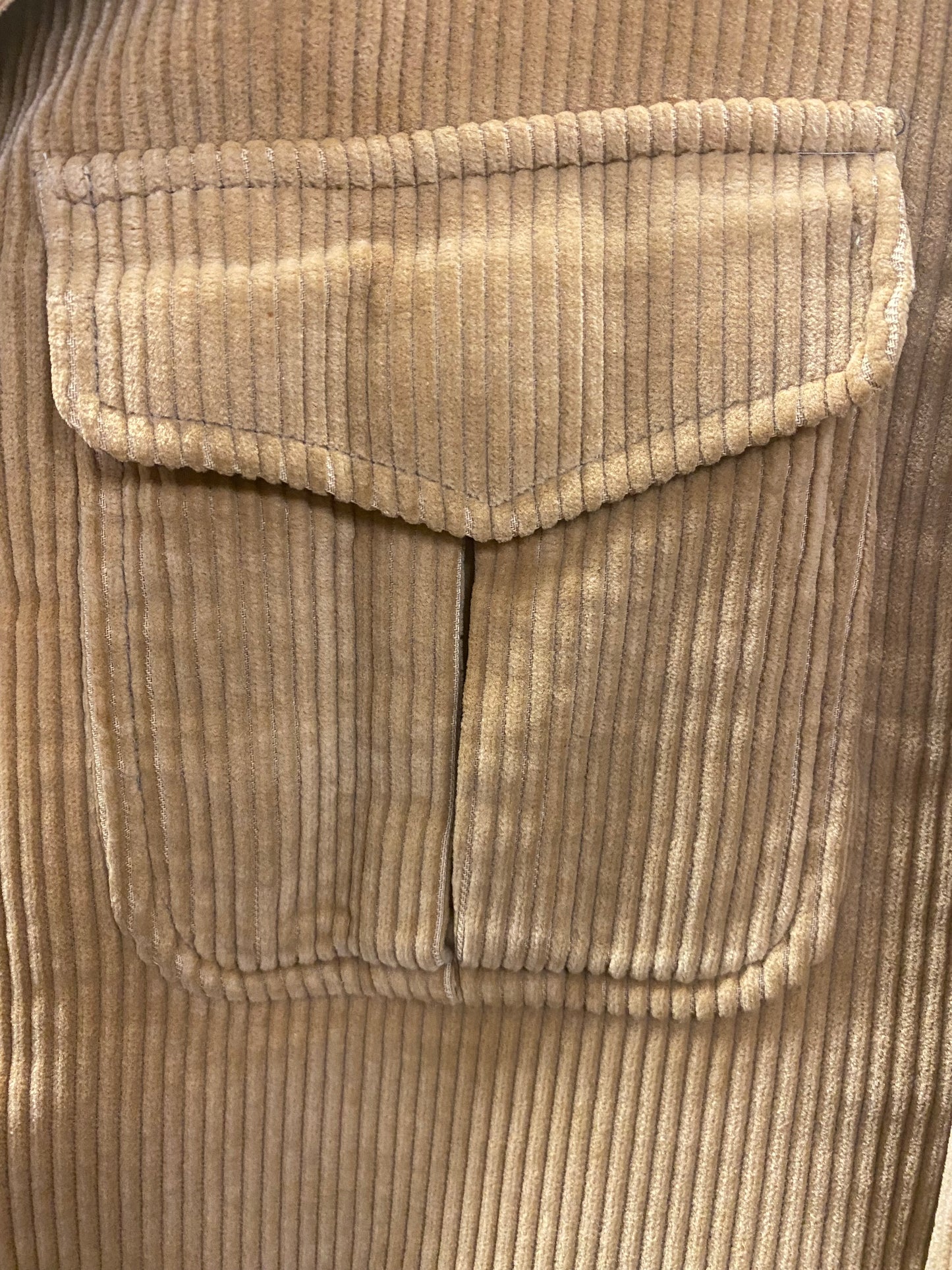 Man's Vintage Tan Corduroy Norfolk 3 Pocket Sportscoat