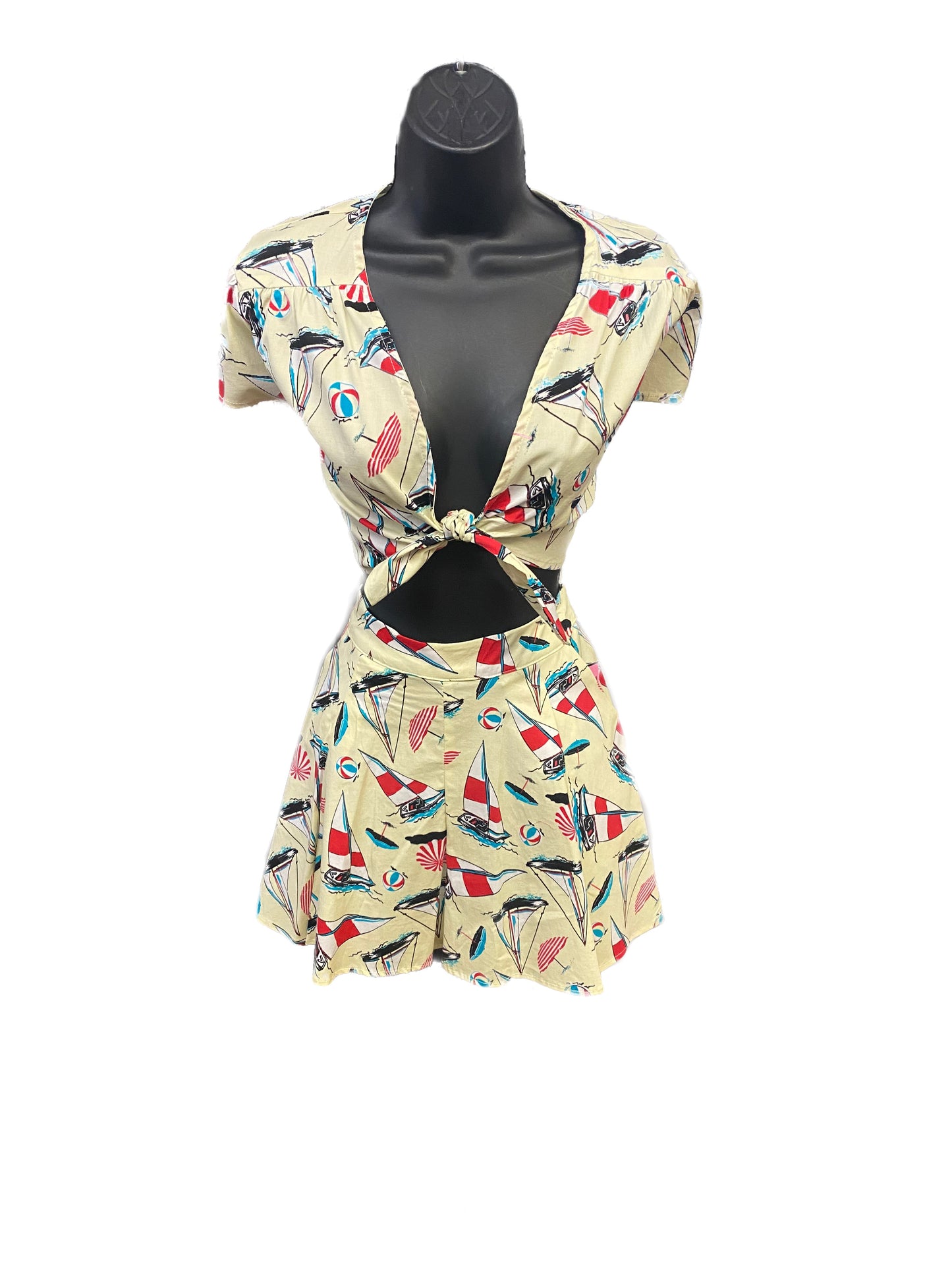 1930's Style Dance Swing Skorts with Nautical Design by Betty Page