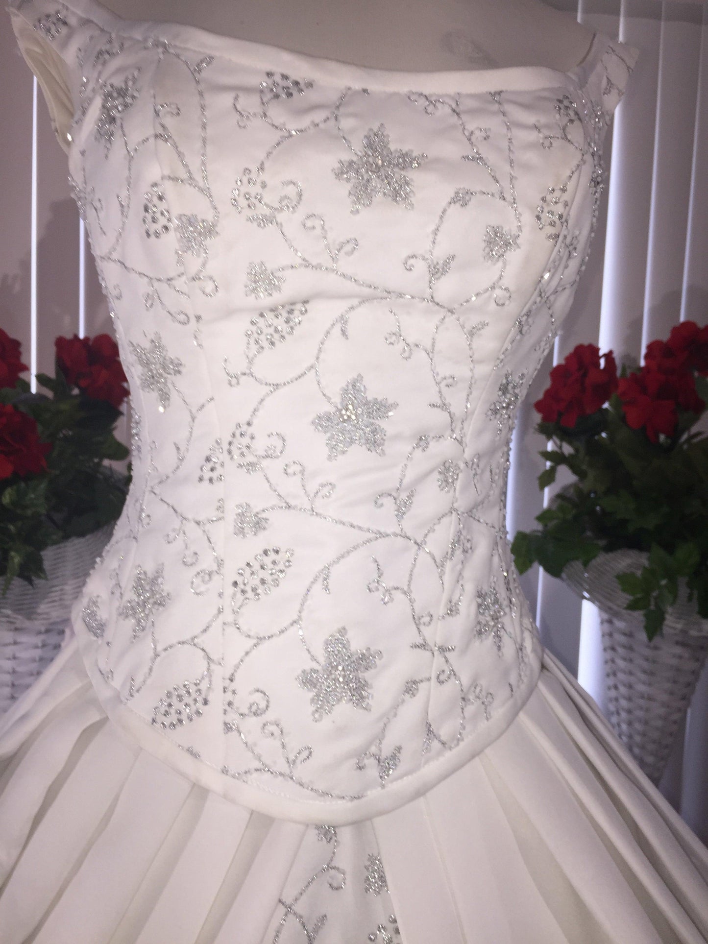 Elizabeth Chevron One of a Kind Wedding Gown - A Walk Thru Time Vintage