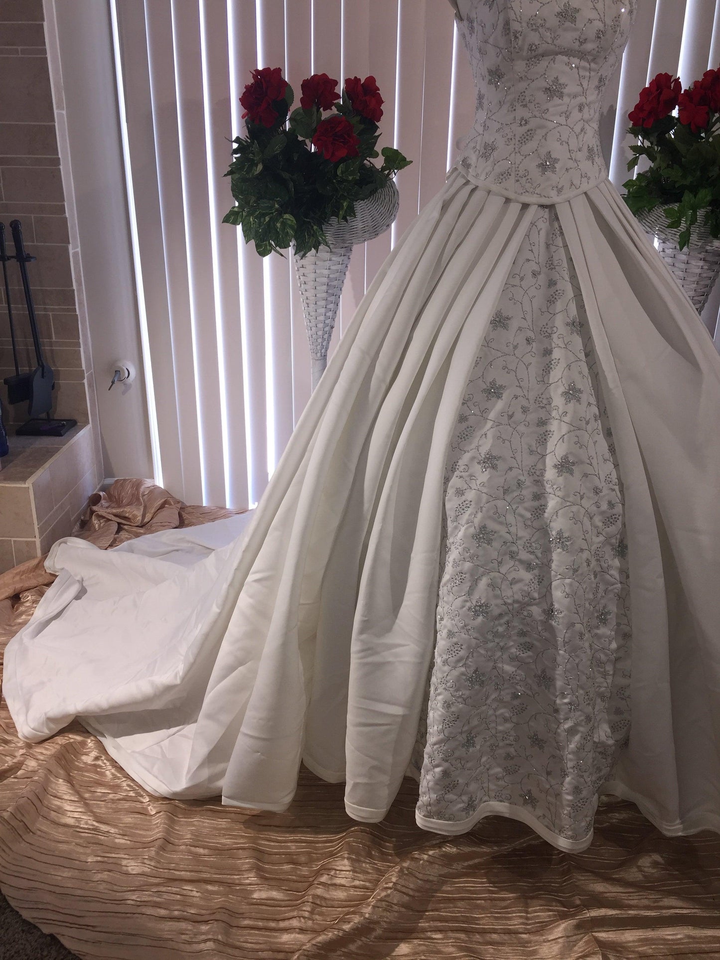 Elizabeth Chevron One of a Kind Wedding Gown - A Walk Thru Time Vintage