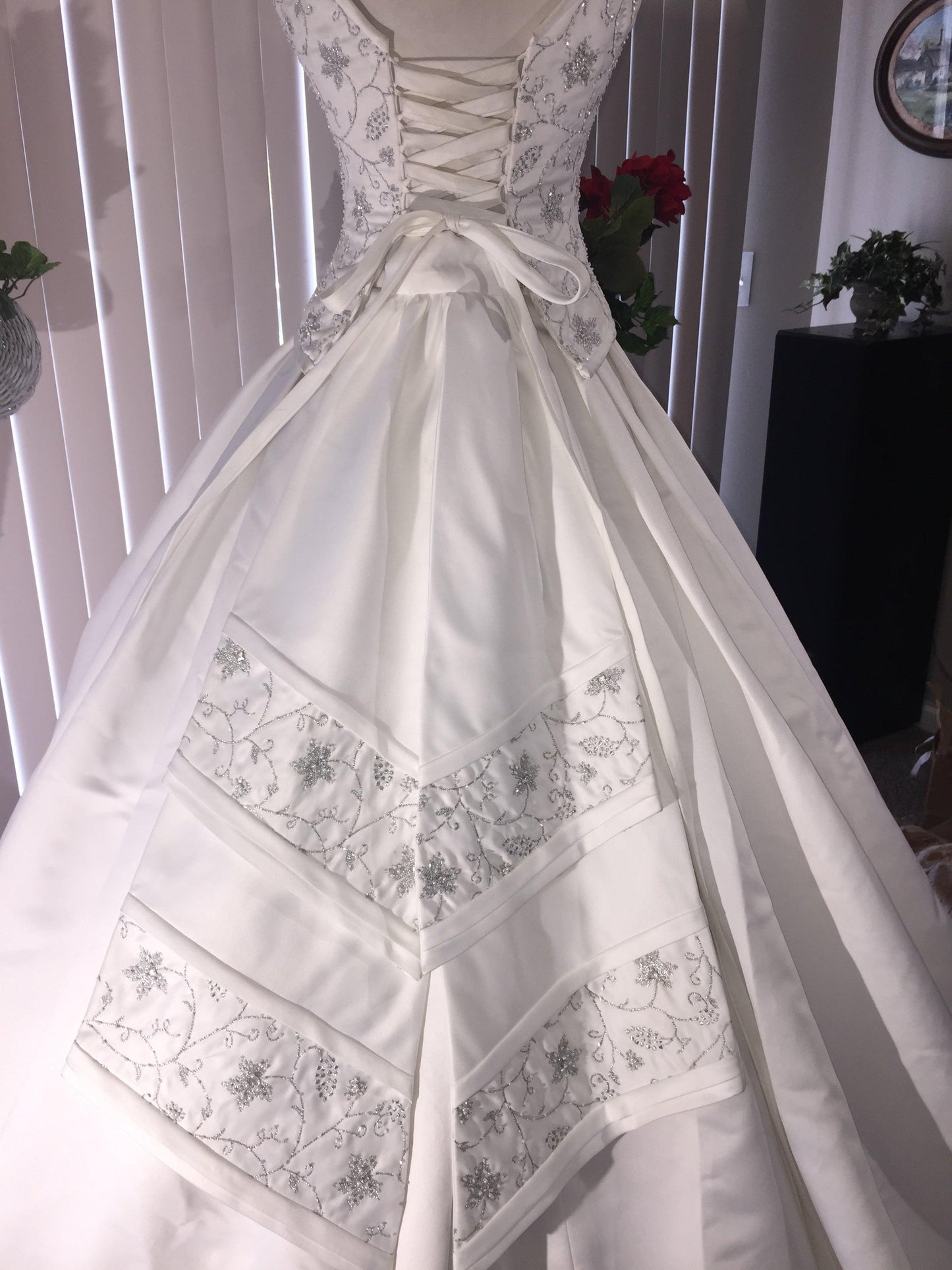 Elizabeth Chevron One of a Kind Wedding Gown - A Walk Thru Time Vintage