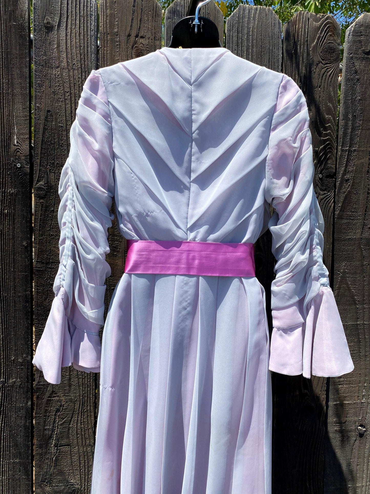 Edwardian Style Morning Day Dress With Pink Satin Details - A Walk Thru Time Vintage