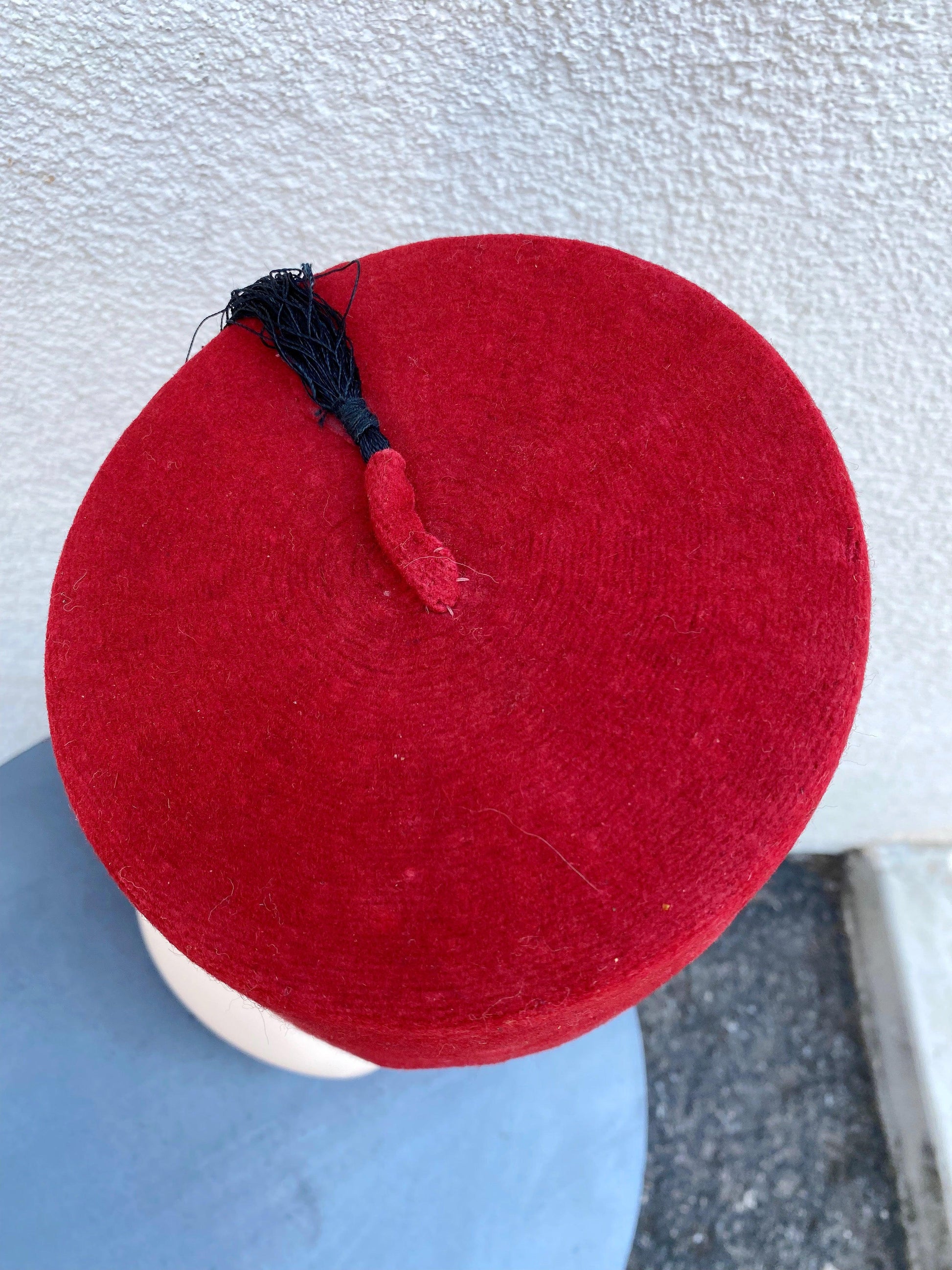 1950's Moroccan Red Fez Hat - A Walk Thru Time Vintage