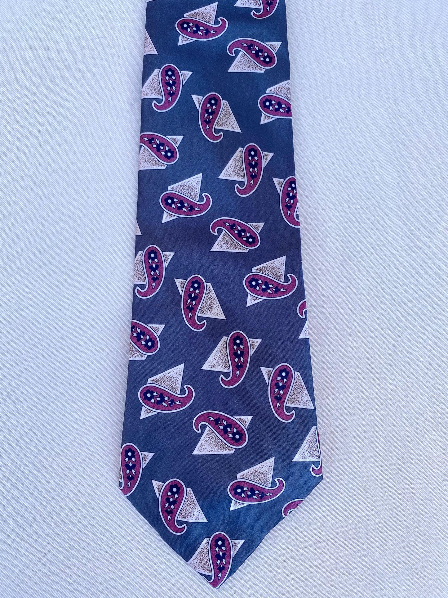 Blue & Purple Paisley Tie - A Walk Thru Time Vintage