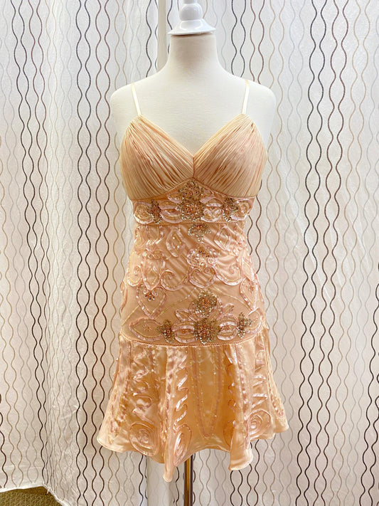 Pink Beaded 1920's Reproduction Gatsby Dress - A Walk Thru Time Vintage