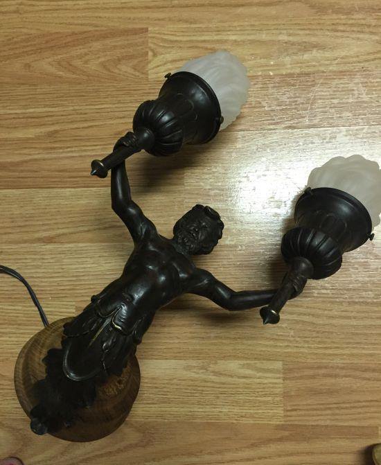 1880's French Bronze Neptune Wall Sconces - Set of 5 -Electric - A Walk Thru Time Vintage